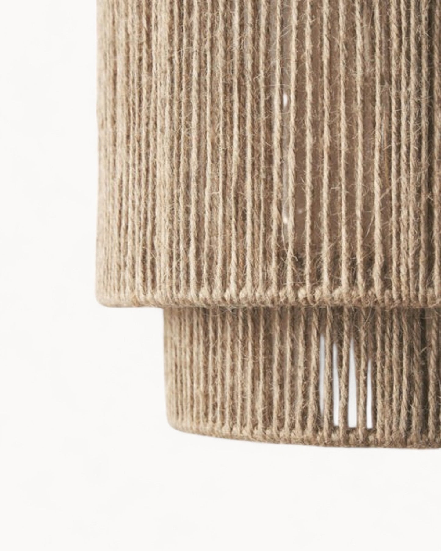 Cecillia Wall Lamp - Eco-Friendly Natural Brown Jute Shade - Contemporary Design