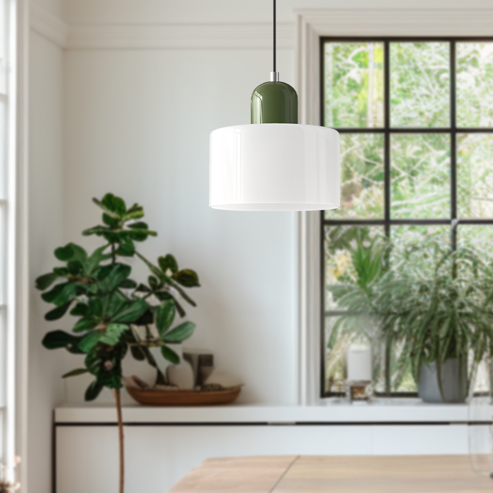 Modern Small Glass Pendant Light - LED, Glass & Metal, Max 12W, E27, Push Button Switch, CE/UL Certified