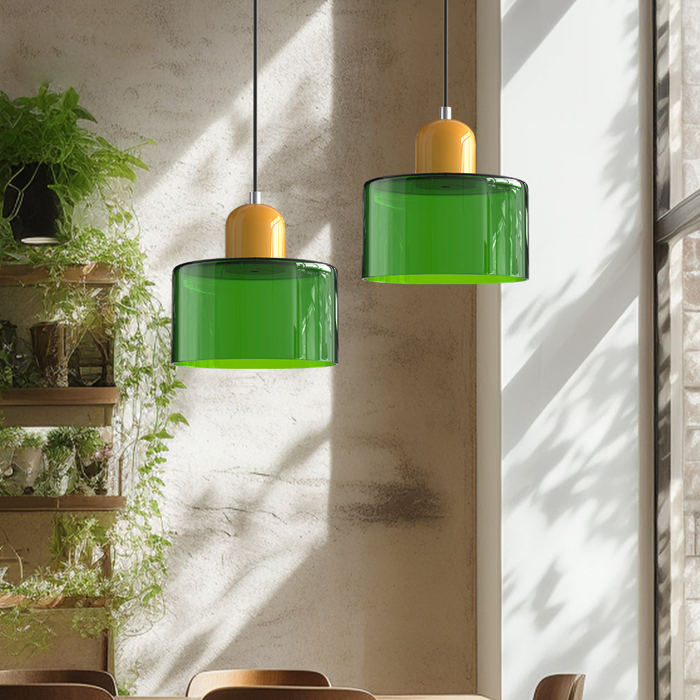 Modern Small Glass Pendant Light - LED, Glass & Metal, Max 12W, E27, Push Button Switch, CE/UL Certified