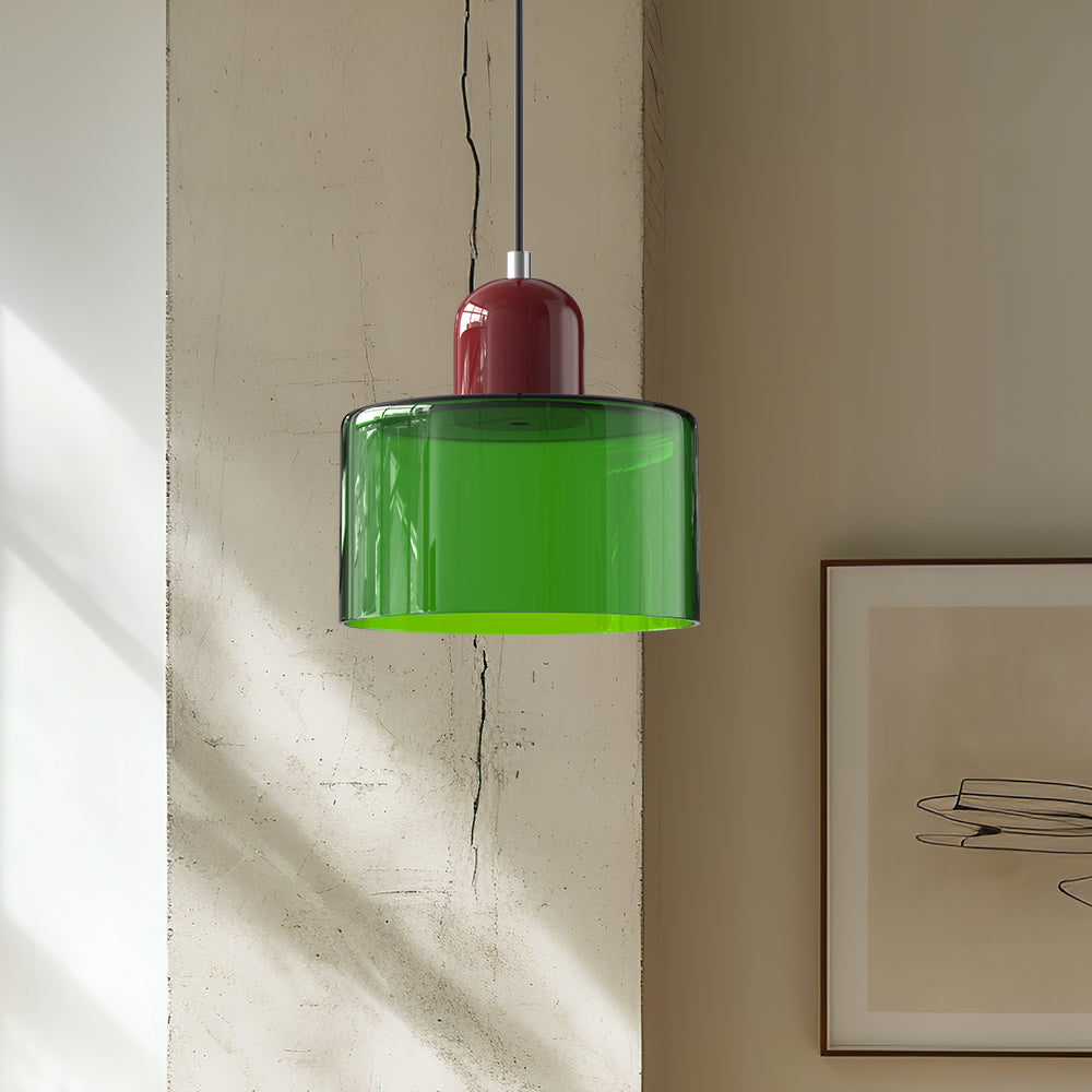 Modern Small Glass Pendant Light - LED, Glass & Metal, Max 12W, E27, Push Button Switch, CE/UL Certified