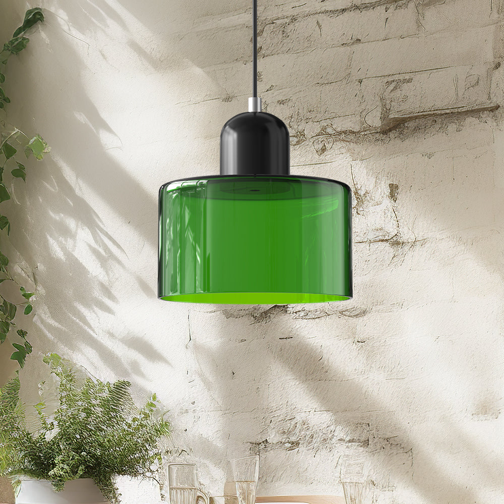 Modern Small Glass Pendant Light - LED, Glass & Metal, Max 12W, E27, Push Button Switch, CE/UL Certified