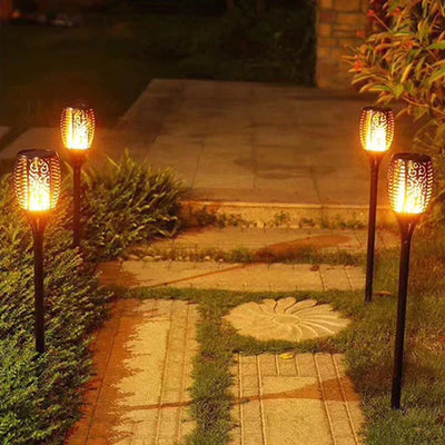 Eco-Friendly Solar Garden Torches - IP65 Waterproof, Automatic On/Off, 10-Hour Runtime