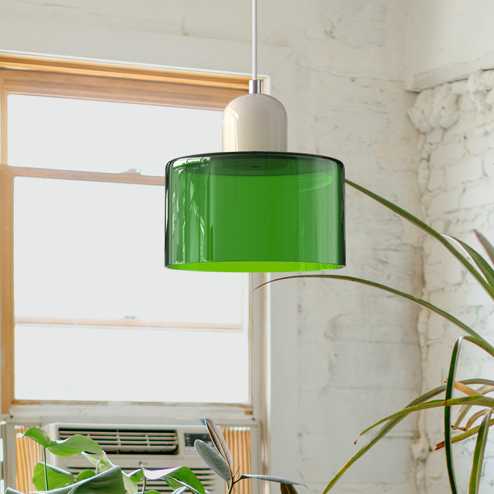 Modern Small Glass Pendant Light - LED, Glass & Metal, Max 12W, E27, Push Button Switch, CE/UL Certified