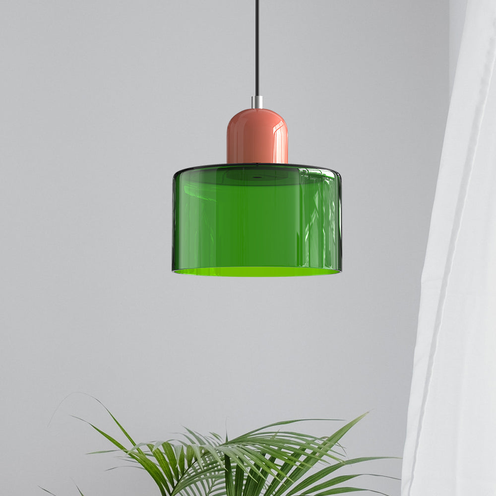 Modern Small Glass Pendant Light - LED, Glass & Metal, Max 12W, E27, Push Button Switch, CE/UL Certified