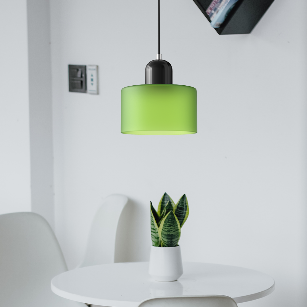 Modern Small Glass Pendant Light - LED, Glass & Metal, Max 12W, E27, Push Button Switch, CE/UL Certified