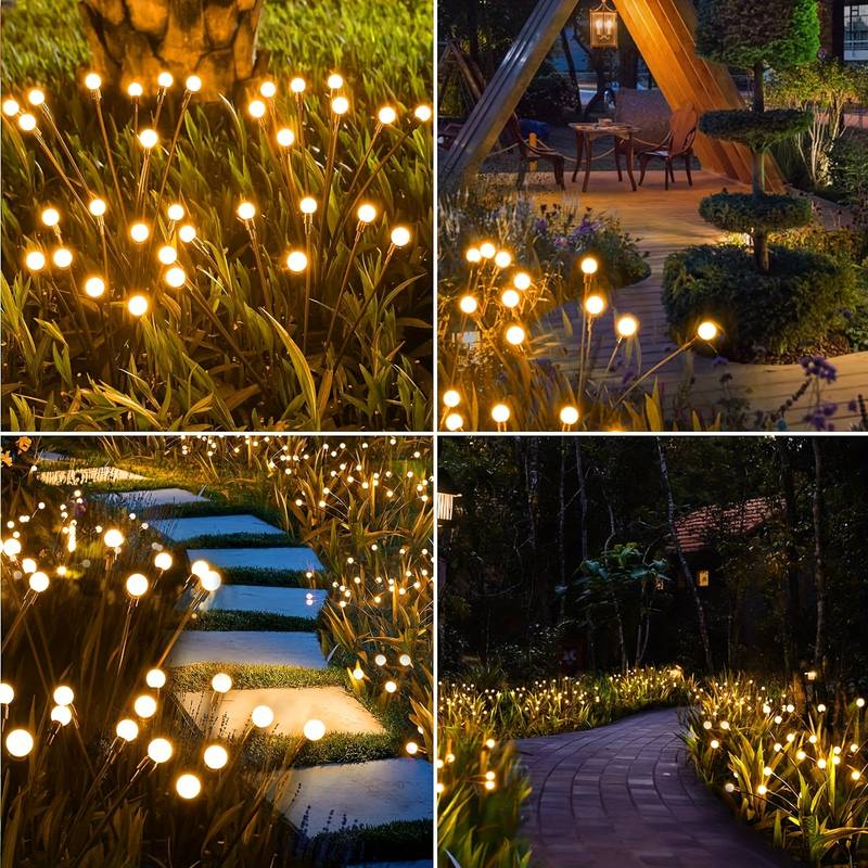 Eco-Friendly Wireless Solar Firefly Lights - Automatic, IP65 Waterproof Design