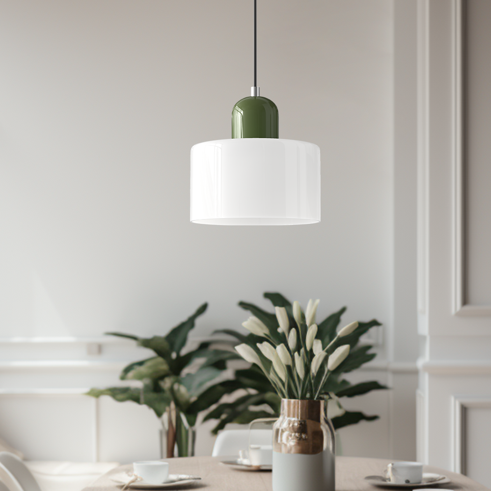 Modern Small Glass Pendant Light - LED, Glass & Metal, Max 12W, E27, Push Button Switch, CE/UL Certified