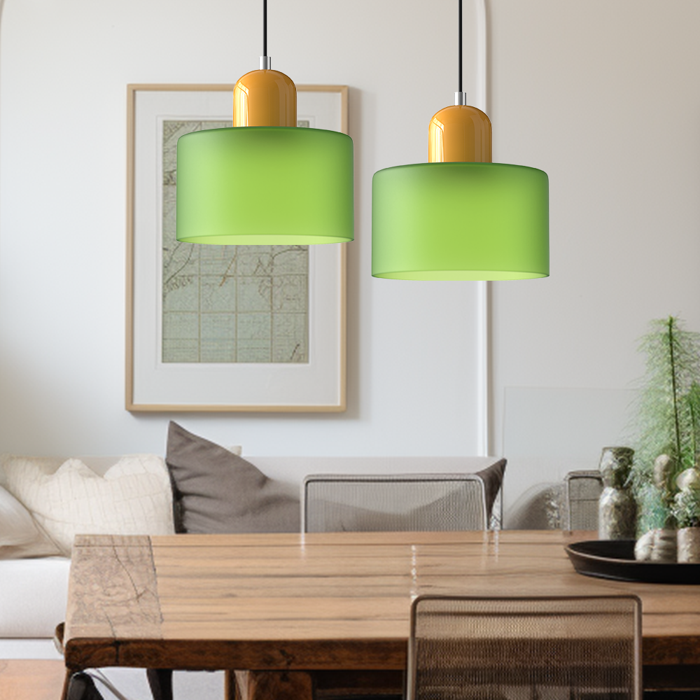 Modern Small Glass Pendant Light - LED, Glass & Metal, Max 12W, E27, Push Button Switch, CE/UL Certified