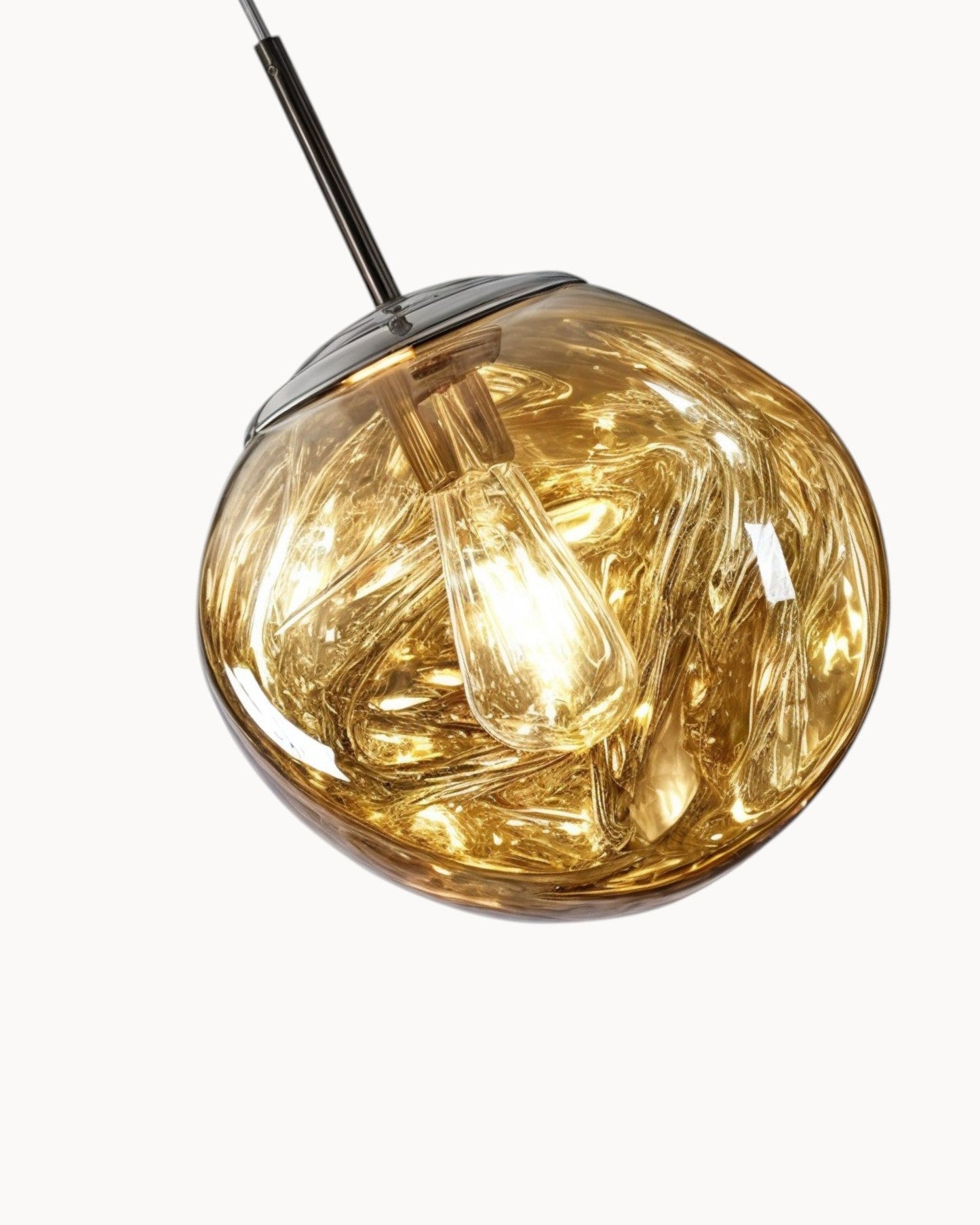 Amber Gold Glow Pendant Light – Contemporary Acrylic Design