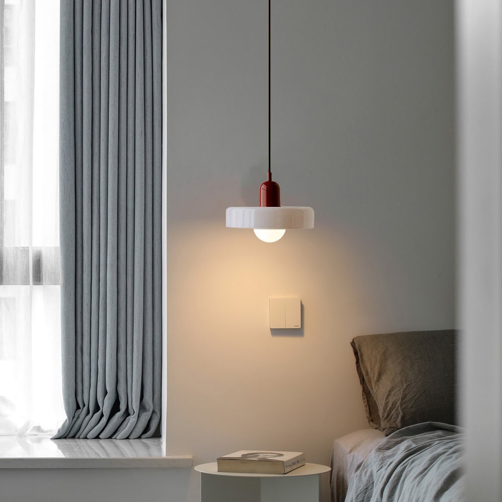 Vibrant Bauhaus-Inspired Glass Pendant Light