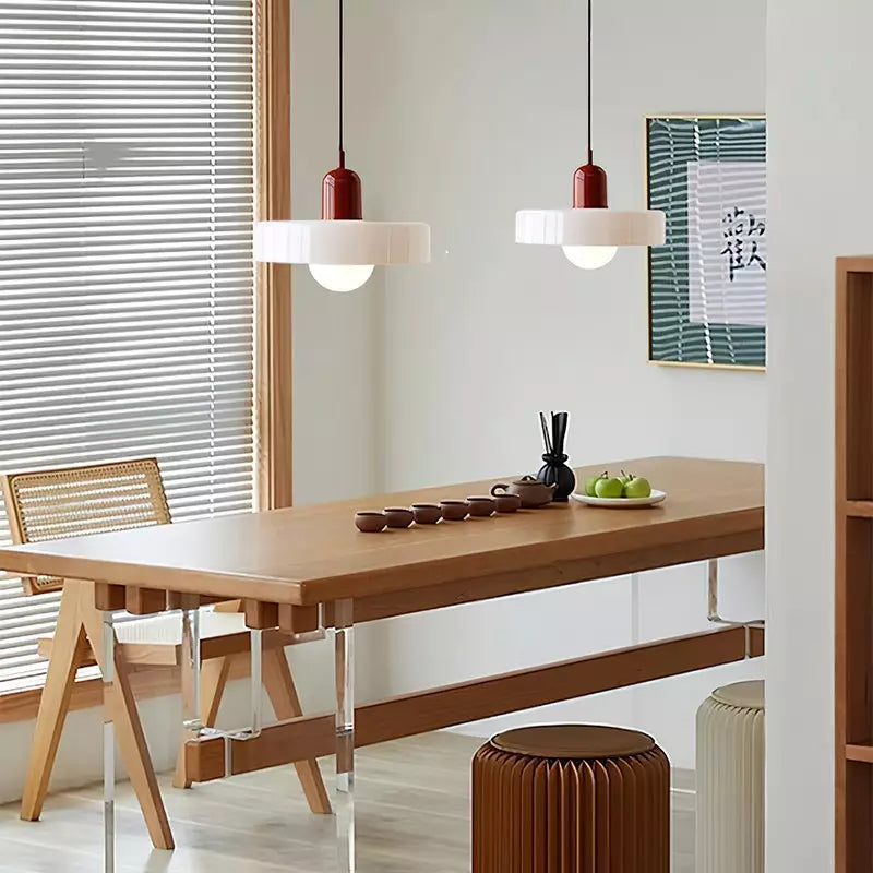 Vibrant Bauhaus-Inspired Glass Pendant Light