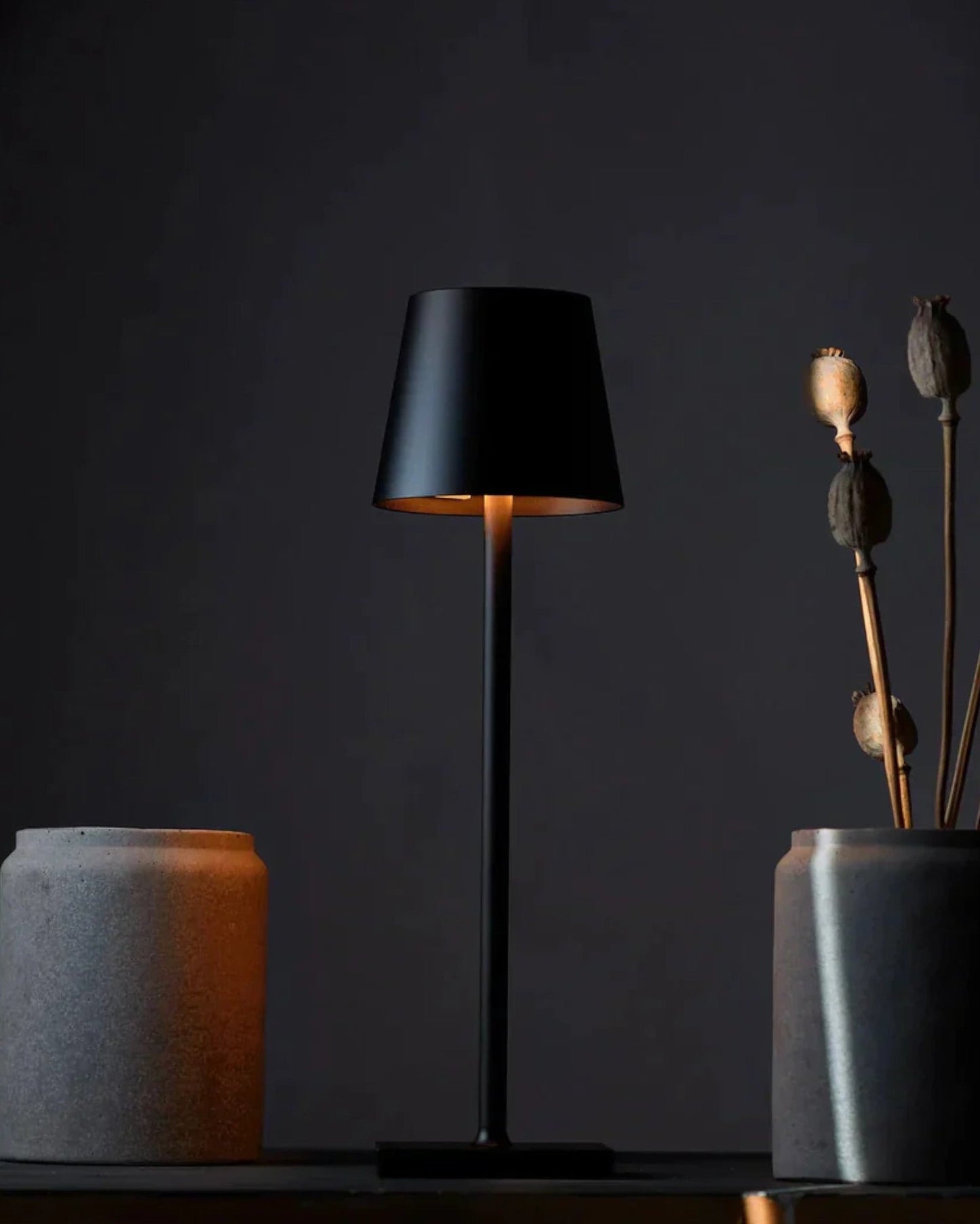 Modern LED Table Lamp - Touch Control with 3 Color Options, USB Rechargeable, Aluminum Build, 3600mAh Battery, Dimmable
