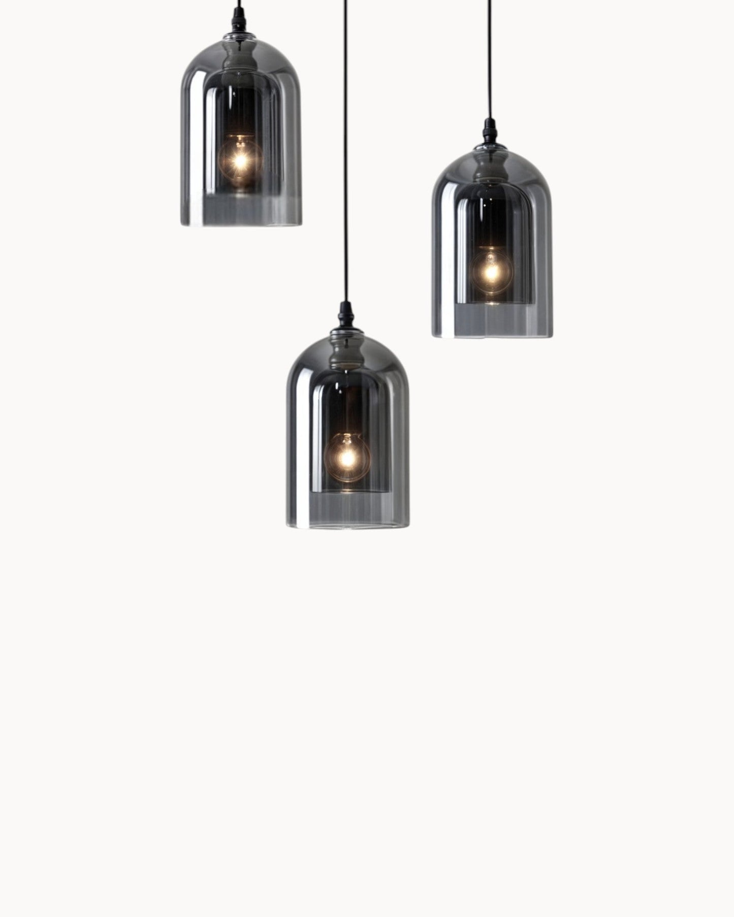 Contemporary Amber Glass Pendant Light with Copper and Wrought Iron Accents