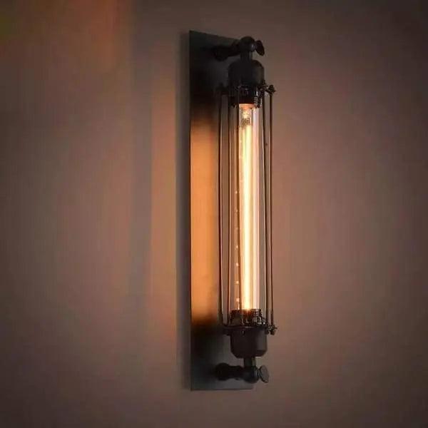 Retro Industrial Wall Sconce - Black Iron, E27 LED Compatible, Up and Down Lighting