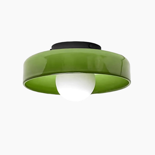 Contemporary Amber Glass Ceiling Light with G9 LED - Available in 25cm and 35cm, 220-240V