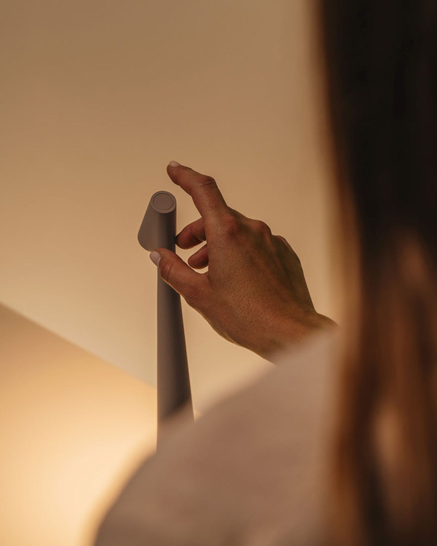 Contemporary Touch-Control Table Lamp with Adjustable Brightness Levels, Aluminum Design