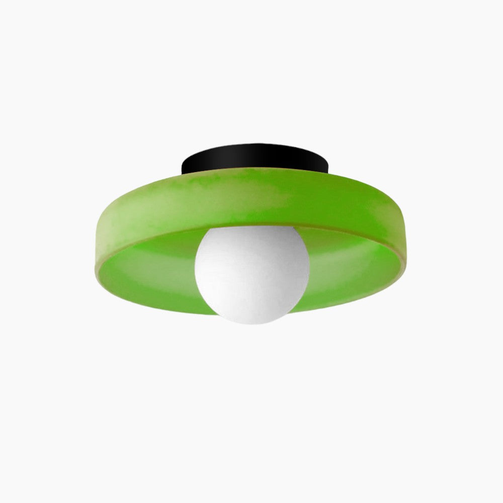 Contemporary Amber Glass Ceiling Light with G9 LED - Available in 25cm and 35cm, 220-240V