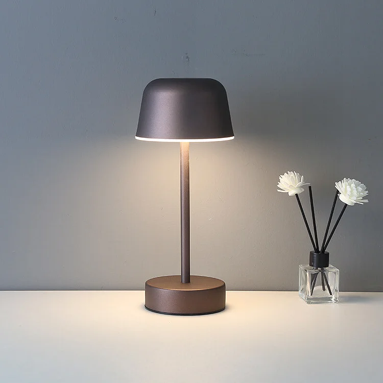 Rechargeable Wireless Portable Iron Table Lamp with Dimmable Lighting