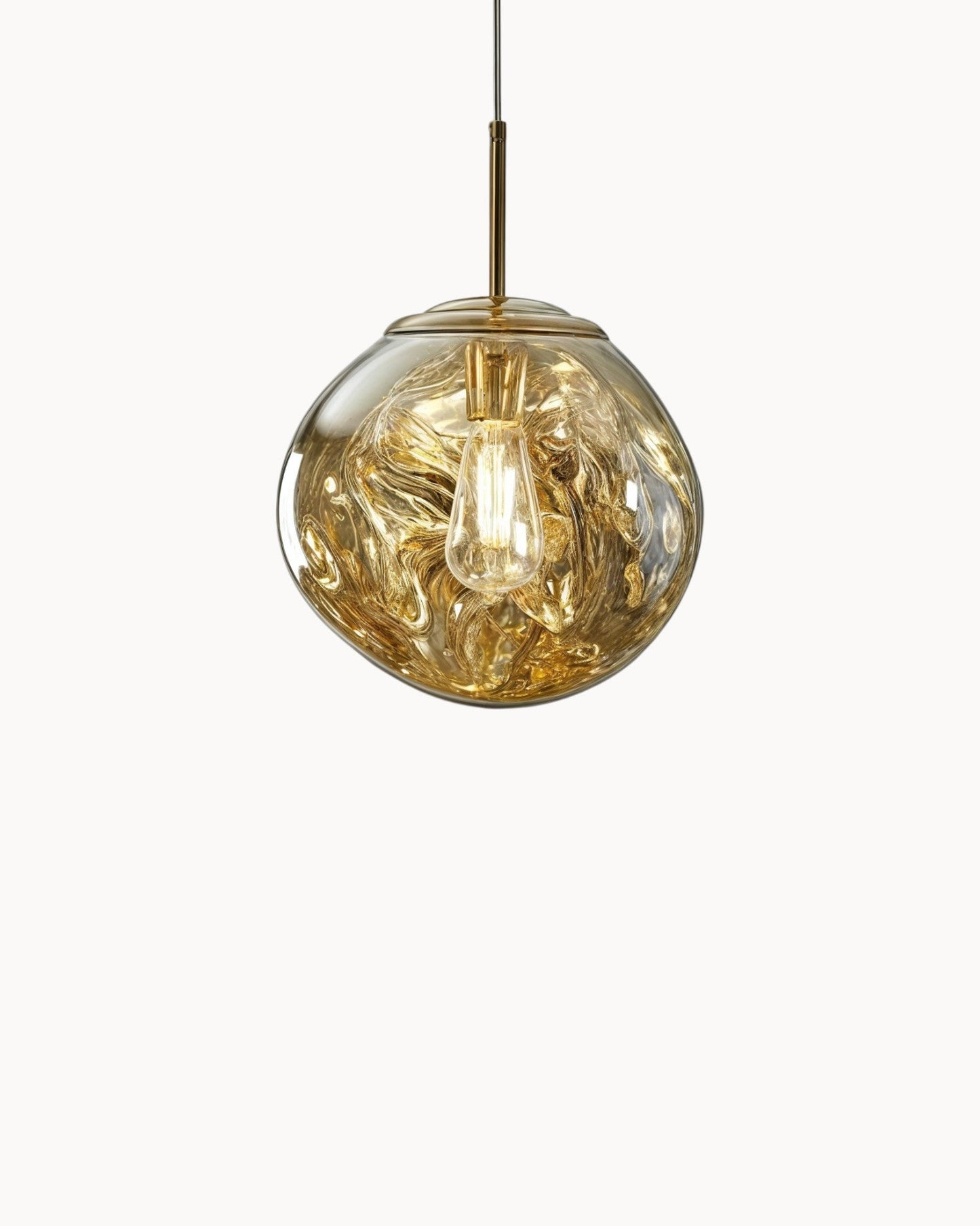 Amber Gold Glow Pendant Light – Contemporary Acrylic Design