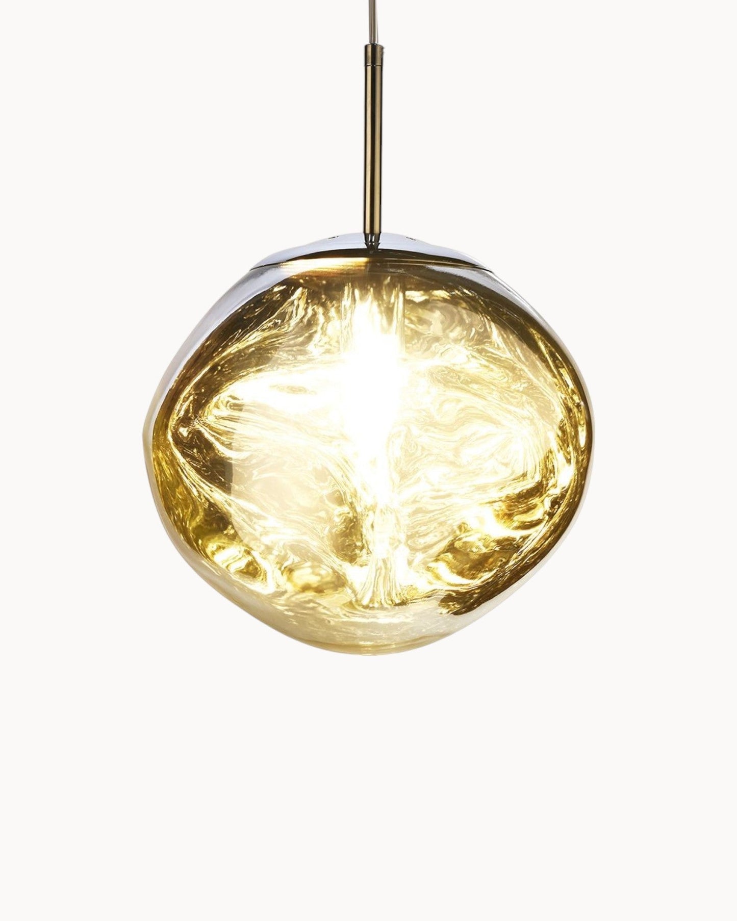 Amber Gold Glow Pendant Light – Contemporary Acrylic Design