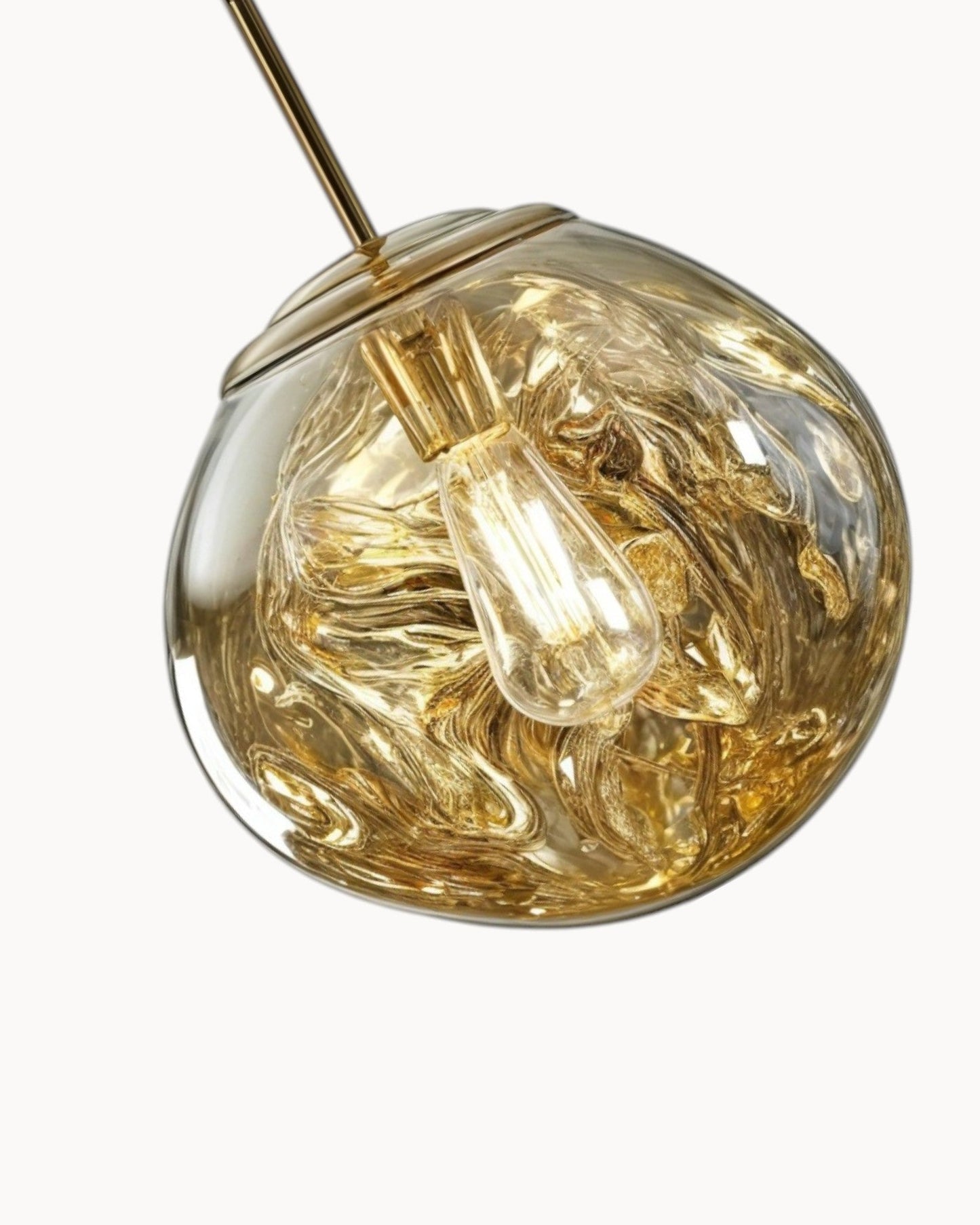 Amber Gold Glow Pendant Light – Contemporary Acrylic Design