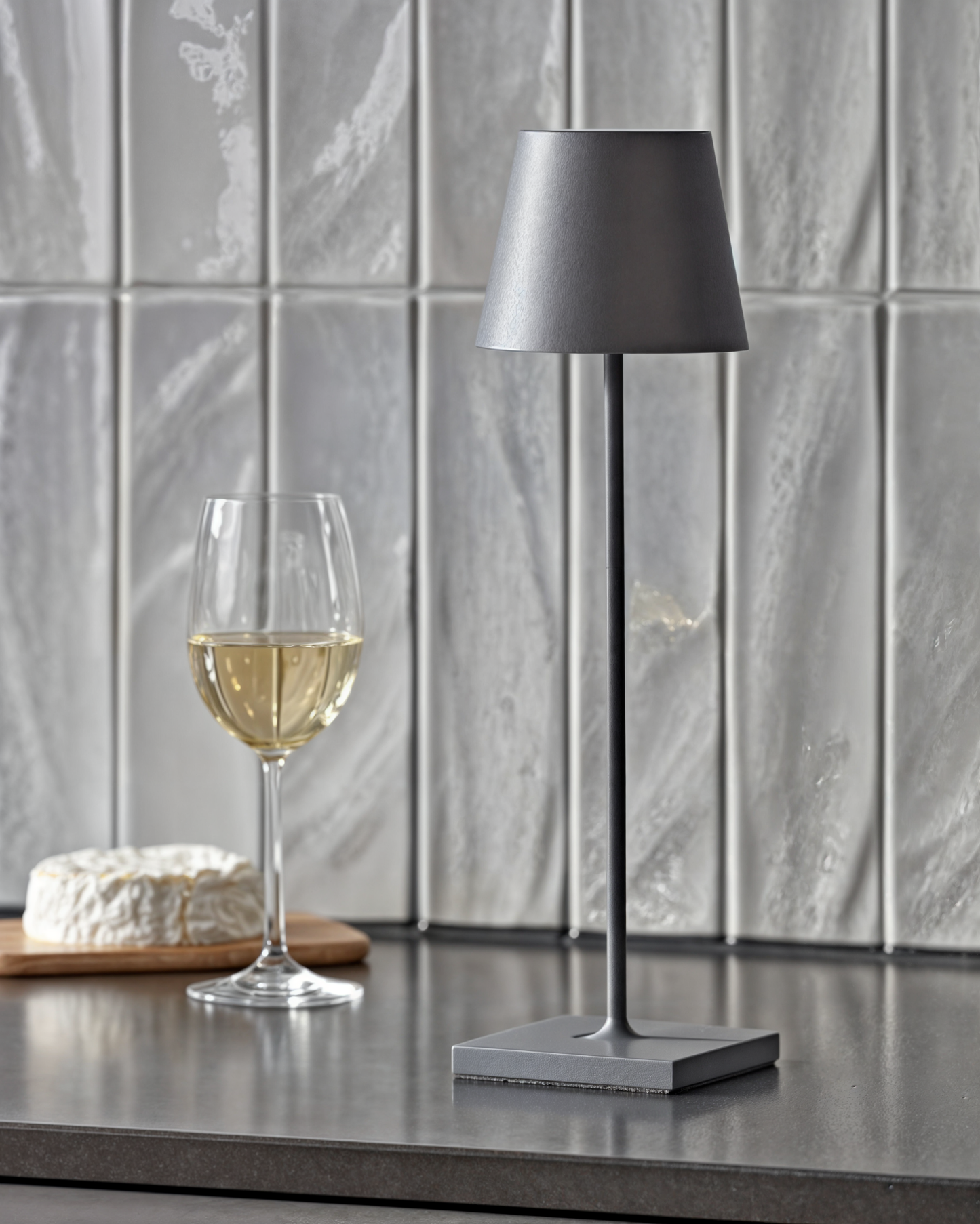 Modern LED Table Lamp - Touch Control with 3 Color Options, USB Rechargeable, Aluminum Build, 3600mAh Battery, Dimmable