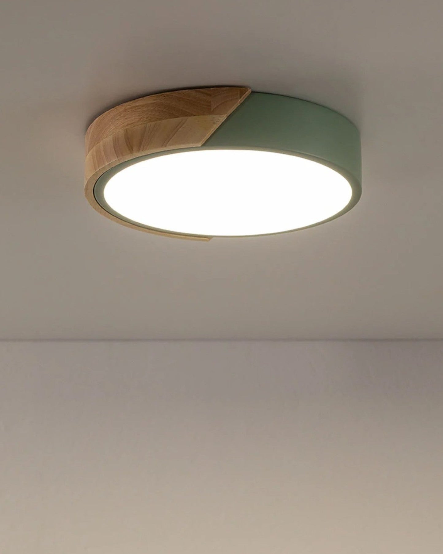 Jan Adjustable CCT LED Ceiling Light – Wood and Iron Design – Diameter 23-40 cm