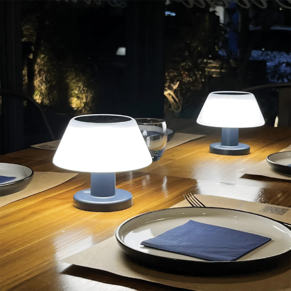 Solar-Powered LED Table Lamp | IP65 Waterproof, 20 Lumens, 4 Brightness Settings, 6-8 Hour Battery Life