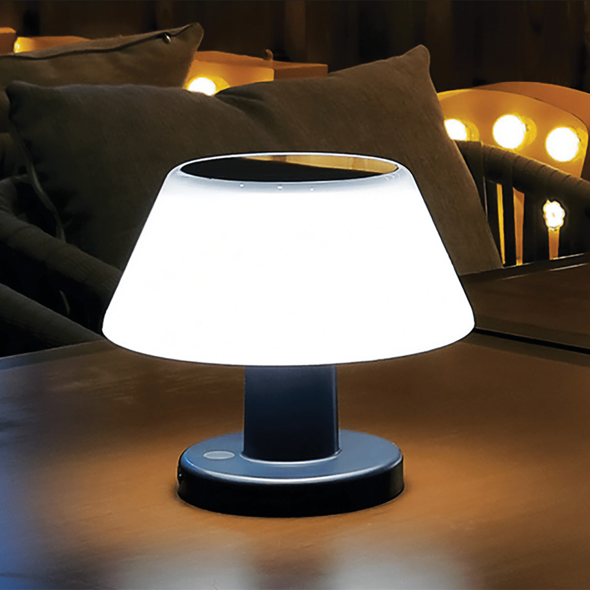 Solar-Powered LED Table Lamp | IP65 Waterproof, 20 Lumens, 4 Brightness Settings, 6-8 Hour Battery Life