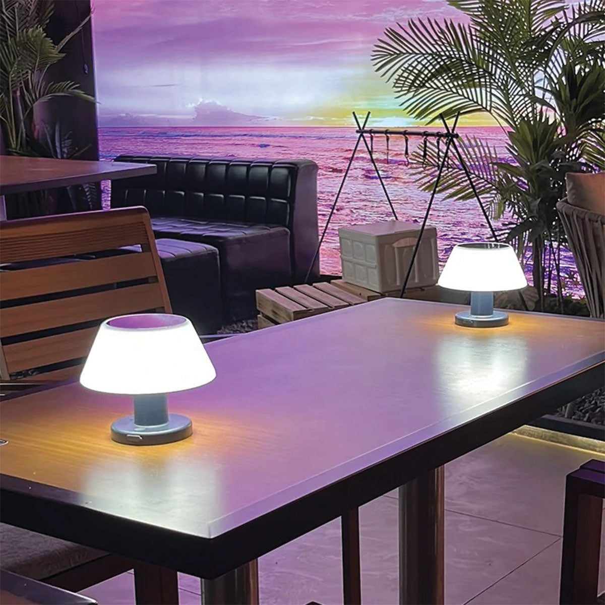 Solar-Powered LED Table Lamp | IP65 Waterproof, 20 Lumens, 4 Brightness Settings, 6-8 Hour Battery Life