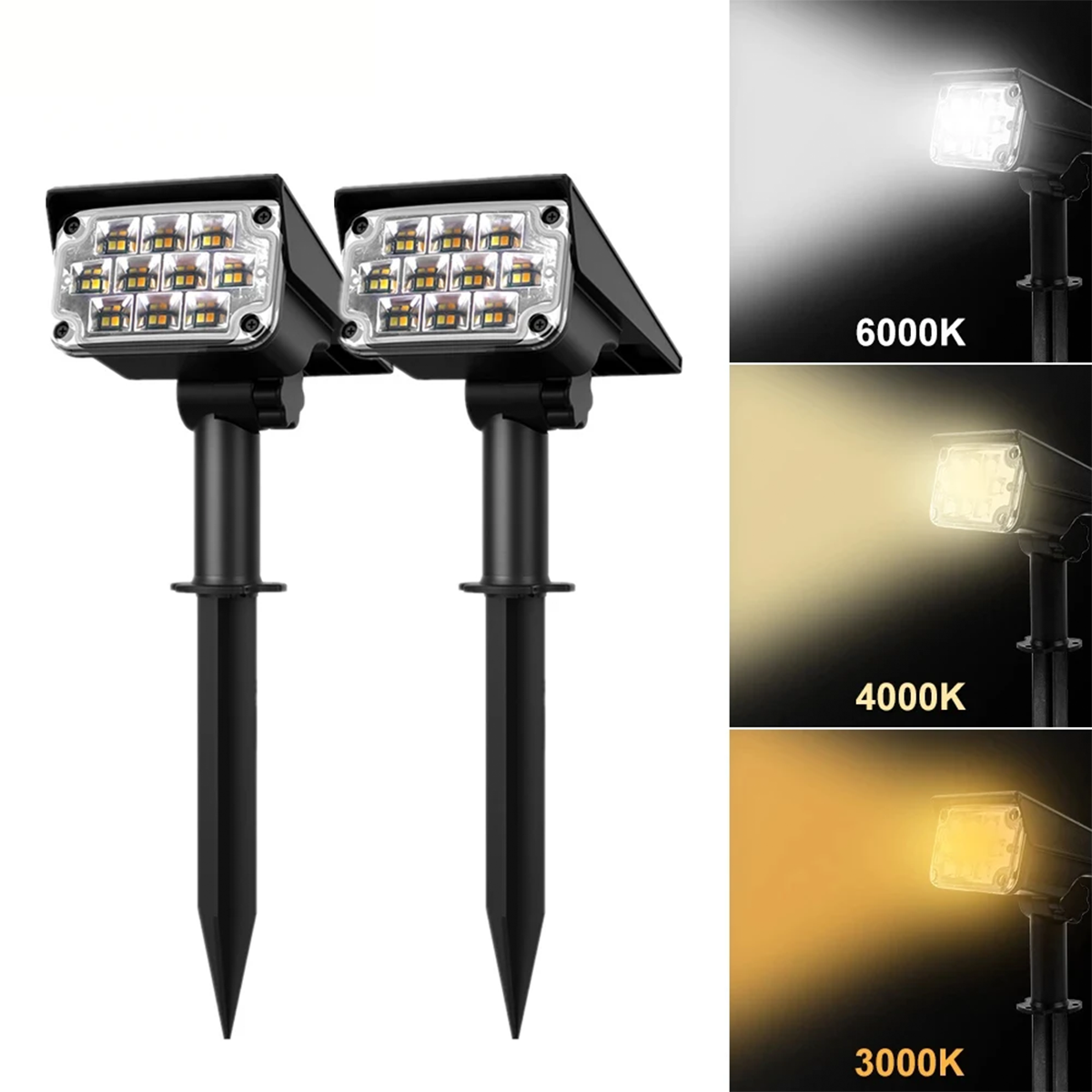 Deluxe Solar-Powered Wireless LED Garden Spotlight