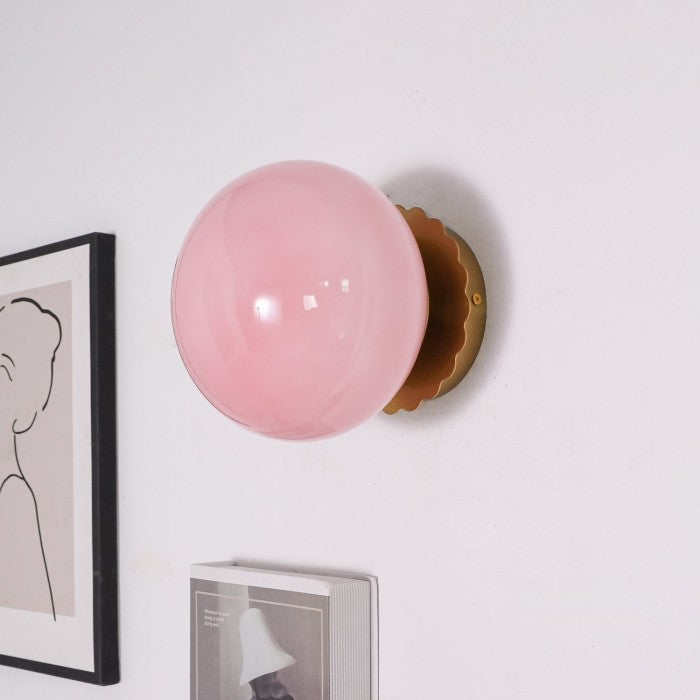 Victoria Bauhaus Glass Sphere Wall Light