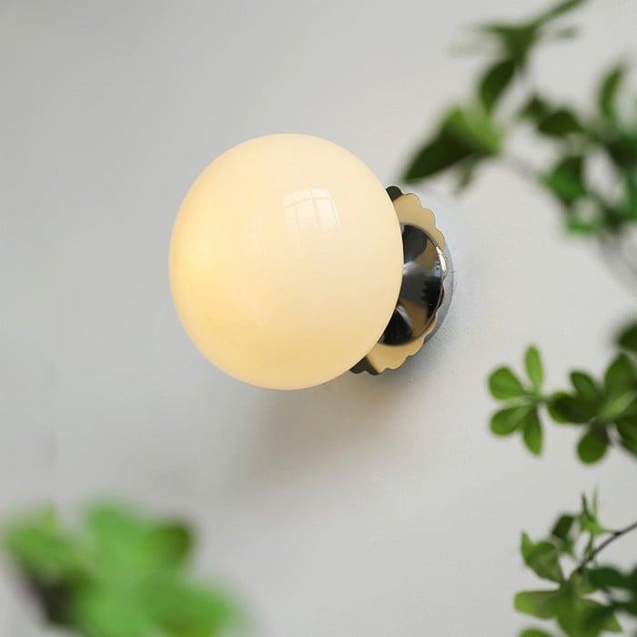 Victoria Bauhaus Glass Sphere Wall Light