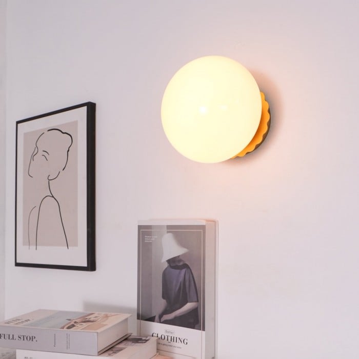 Victoria Bauhaus Glass Sphere Wall Light