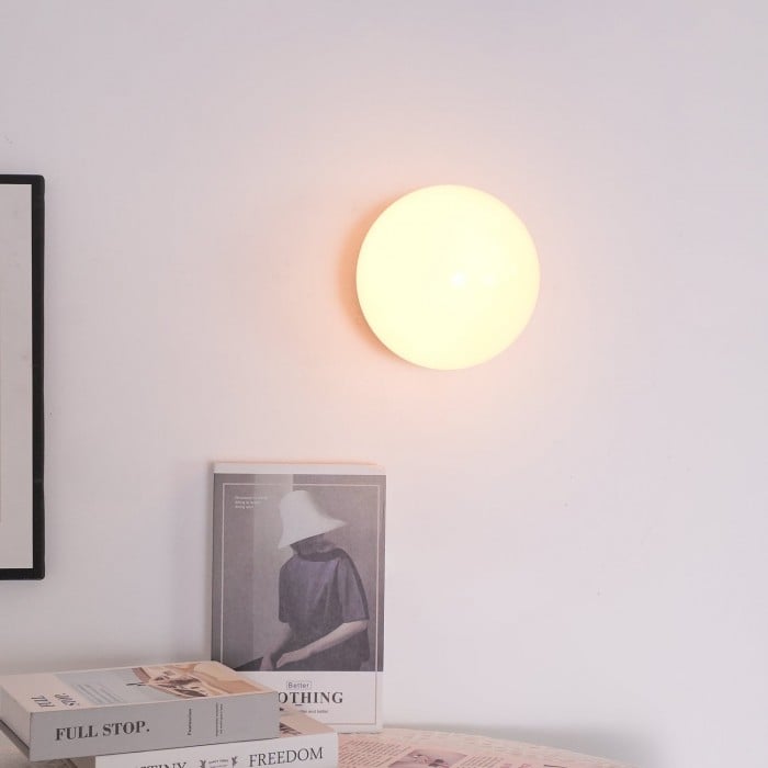 Victoria Bauhaus Glass Sphere Wall Light