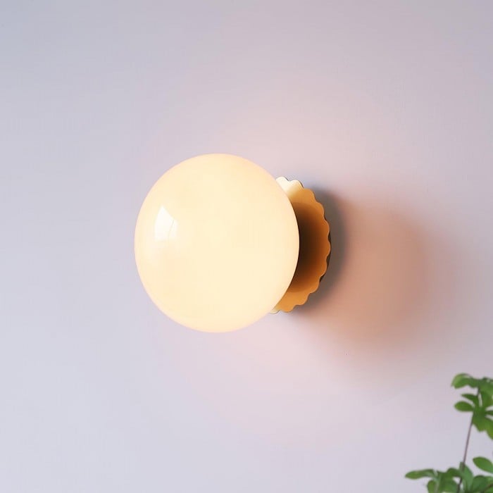 Victoria Bauhaus Glass Sphere Wall Light