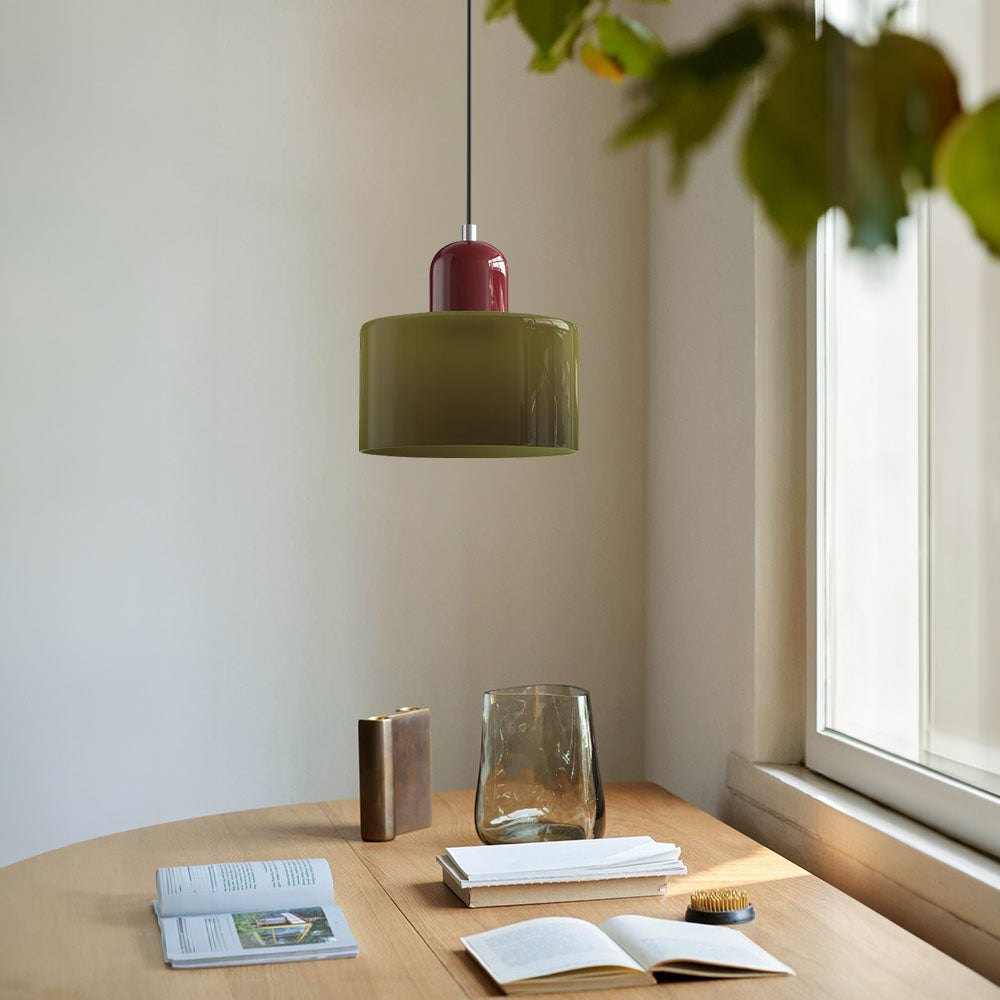 Modern Small Glass Pendant Light - LED, Glass & Metal, Max 12W, E27, Push Button Switch, CE/UL Certified