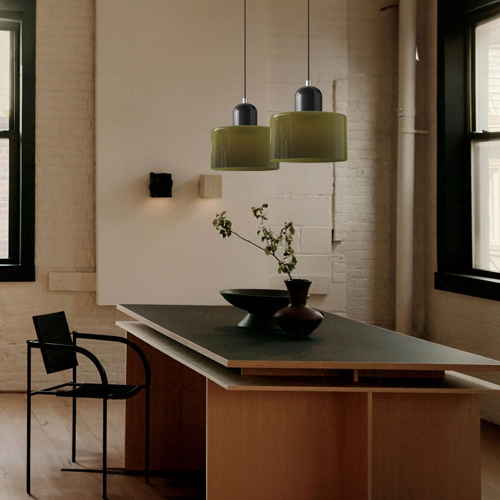Modern Small Glass Pendant Light - LED, Glass & Metal, Max 12W, E27, Push Button Switch, CE/UL Certified