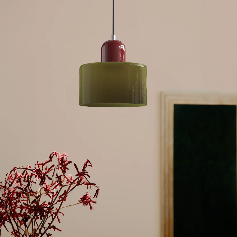Modern Small Glass Pendant Light - LED, Glass & Metal, Max 12W, E27, Push Button Switch, CE/UL Certified