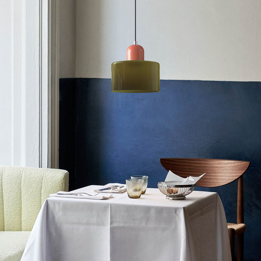 Modern Small Glass Pendant Light - LED, Glass & Metal, Max 12W, E27, Push Button Switch, CE/UL Certified