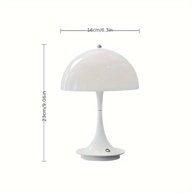 Contemporary Mushroom-Inspired LED Table Lamp, 2W, Adjustable 3000K-6000K, Touch Dimming Feature