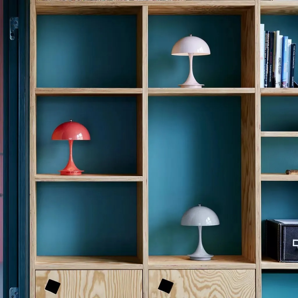 Contemporary Mushroom-Inspired LED Table Lamp, 2W, Adjustable 3000K-6000K, Touch Dimming Feature
