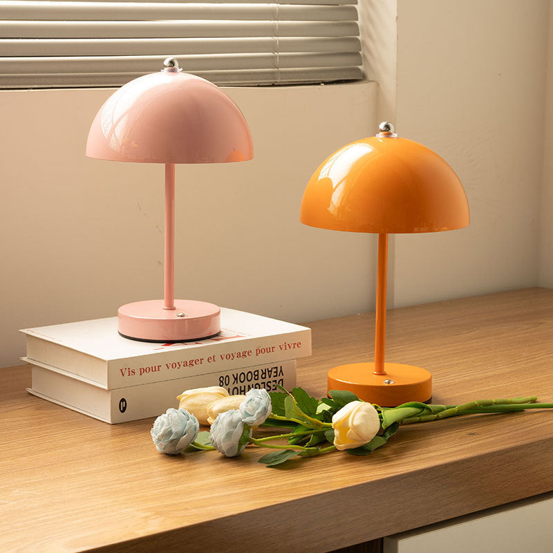 House Nordic Holt Rechargeable LED Table Lamp - White Steel Design
