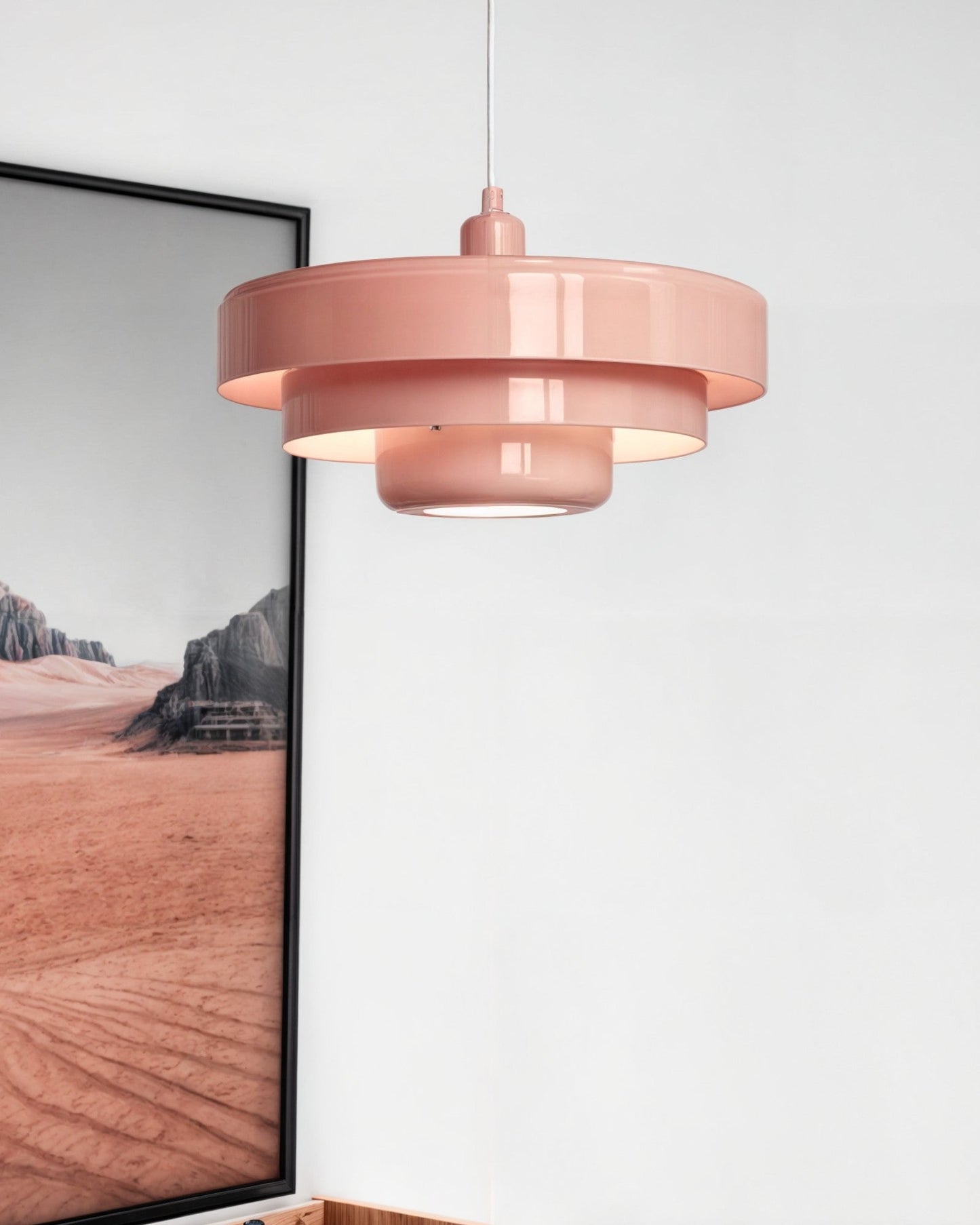 Mid-Century Loft Pendant Lamp - Black and Gold Finish