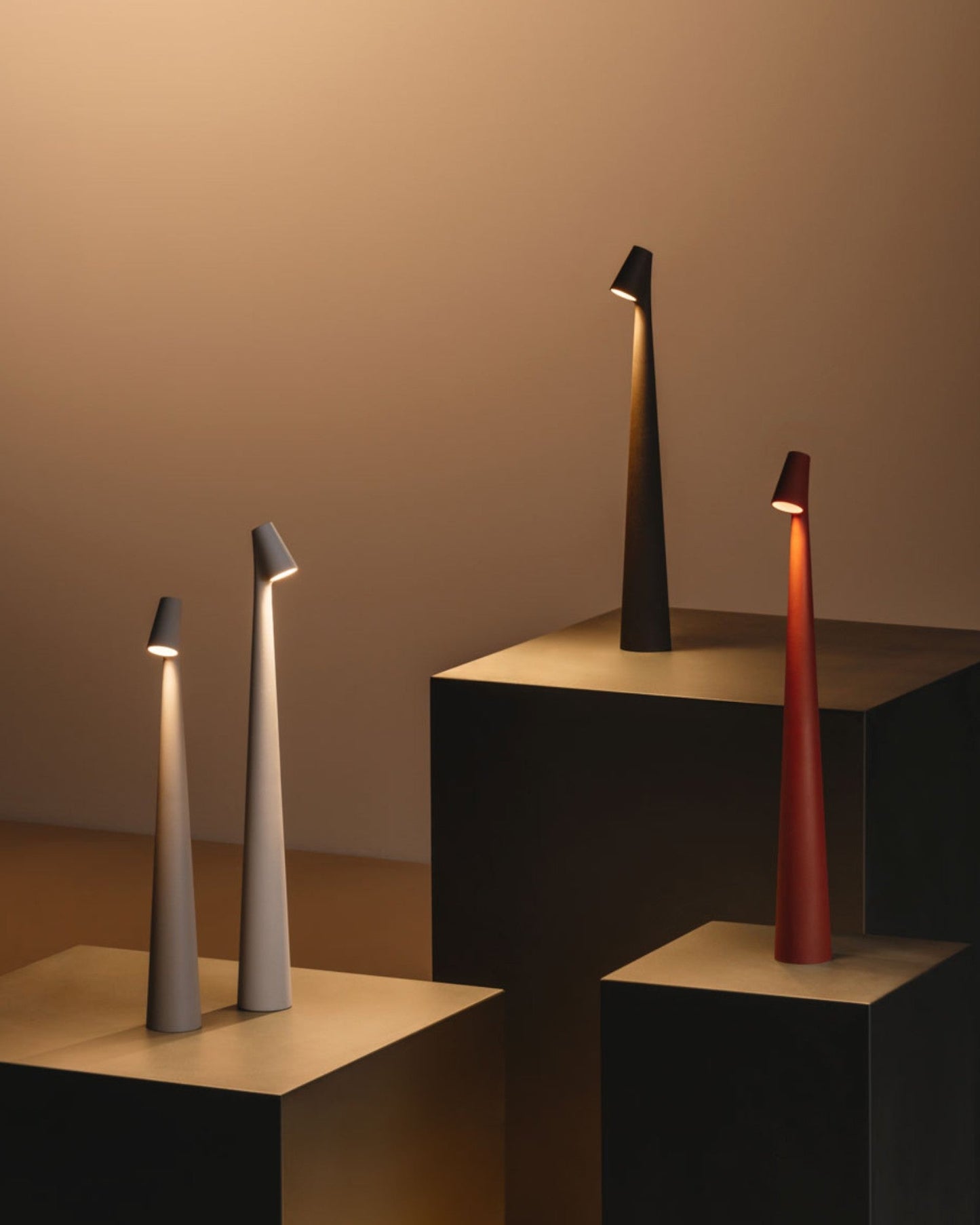 Contemporary Touch-Control Table Lamp with Adjustable Brightness Levels, Aluminum Design