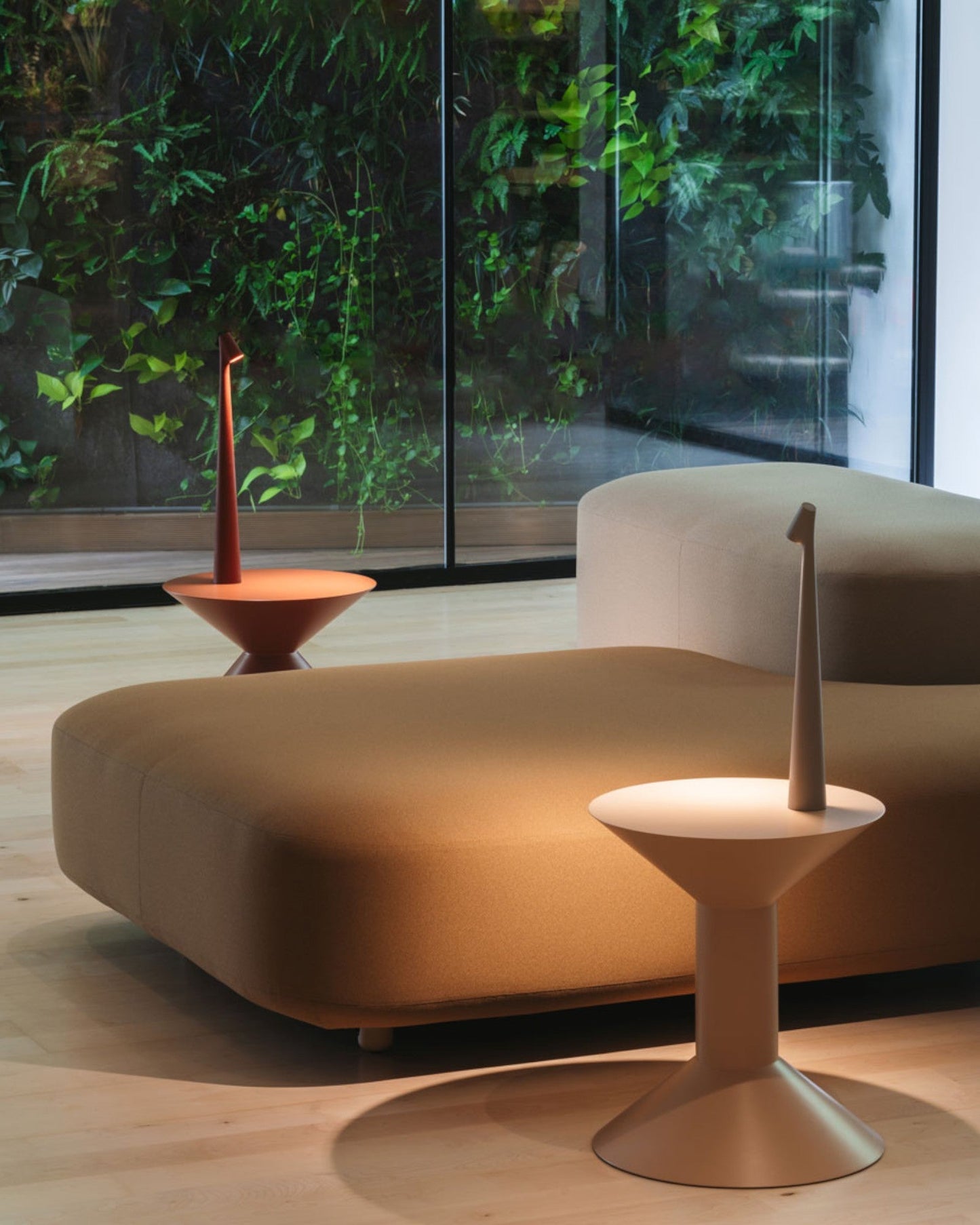 Contemporary Touch-Control Table Lamp with Adjustable Brightness Levels, Aluminum Design