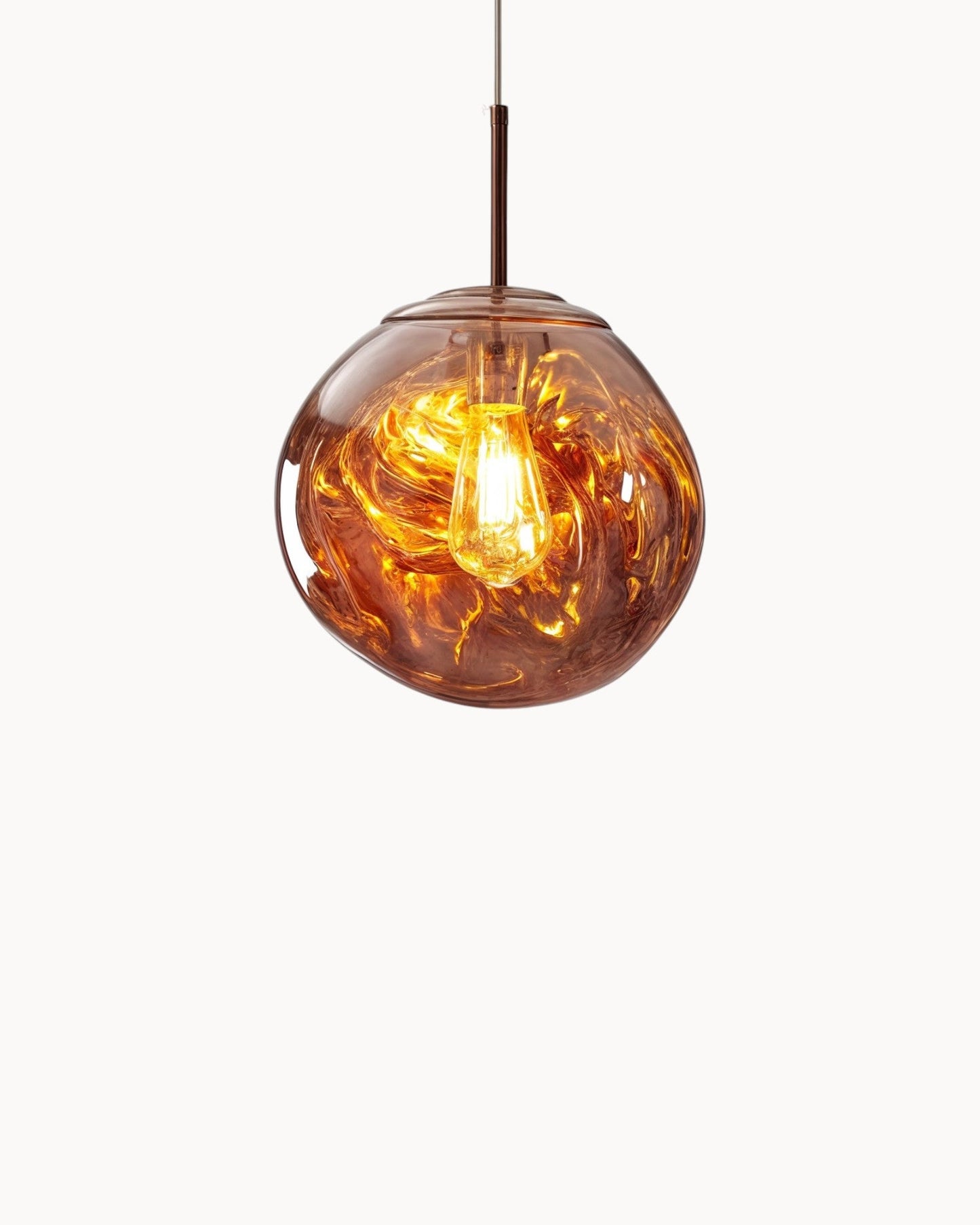 Amber Gold Glow Pendant Light – Contemporary Acrylic Design