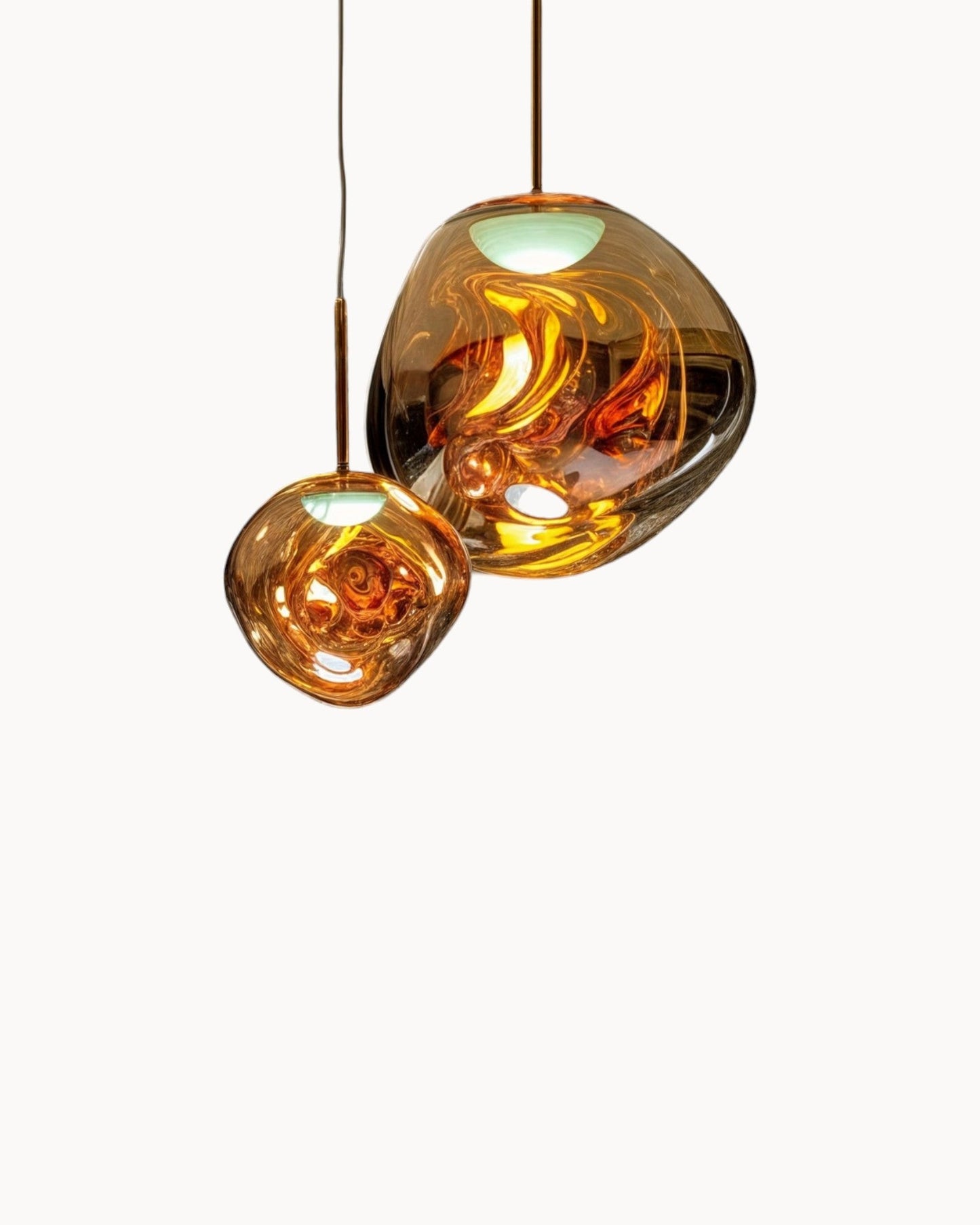 Amber Gold Glow Pendant Light – Contemporary Acrylic Design