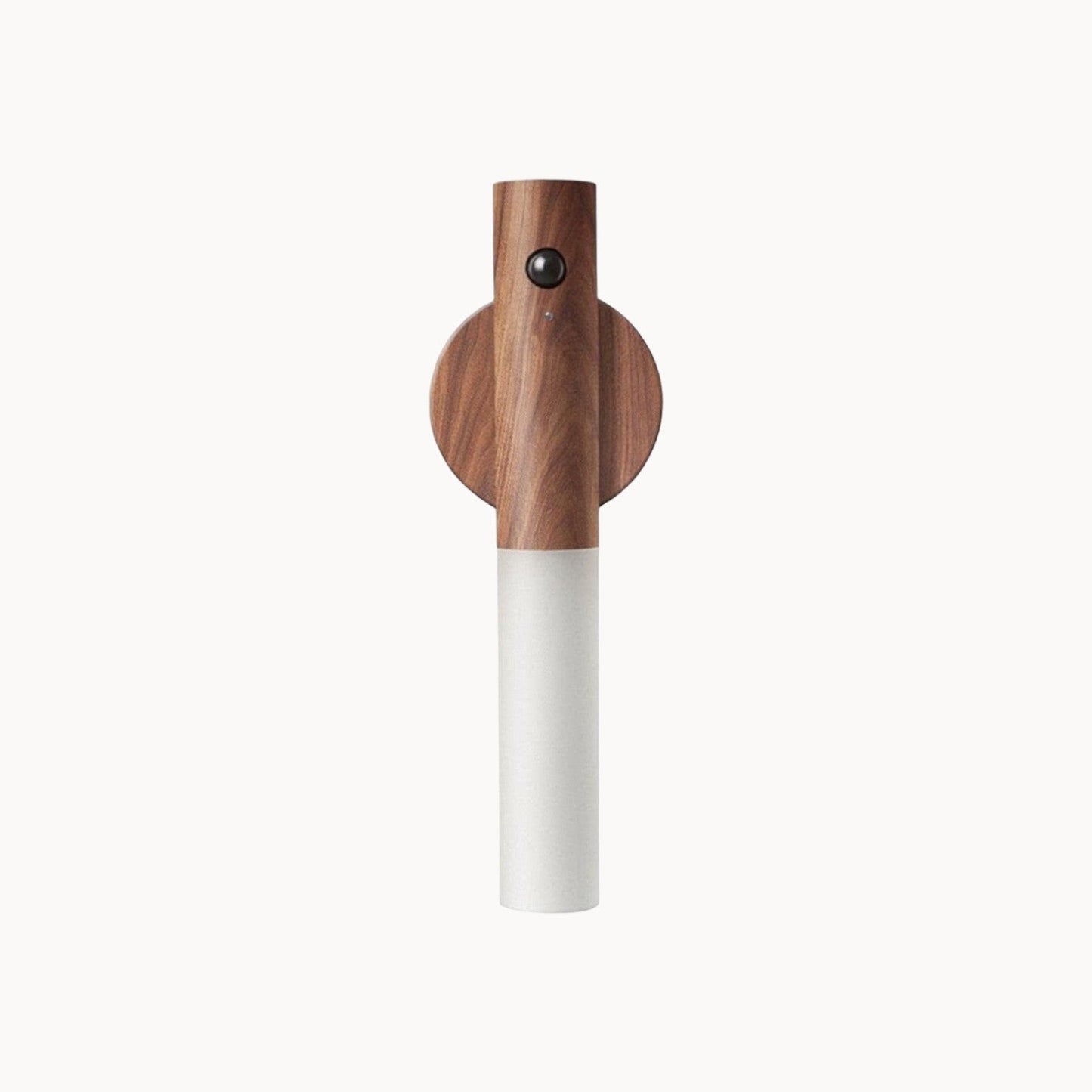 Contemporary LED Motion Sensor Lamp | Warm White Light, Wooden Design, USB Rechargeable