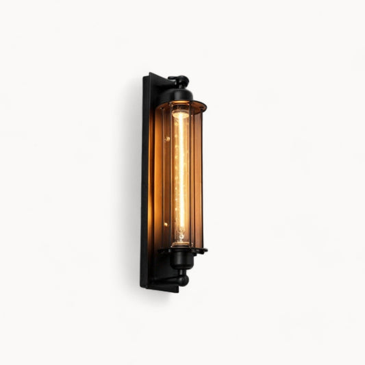 Retro Industrial Wall Sconce - Black Iron, E27 LED Compatible, Up and Down Lighting